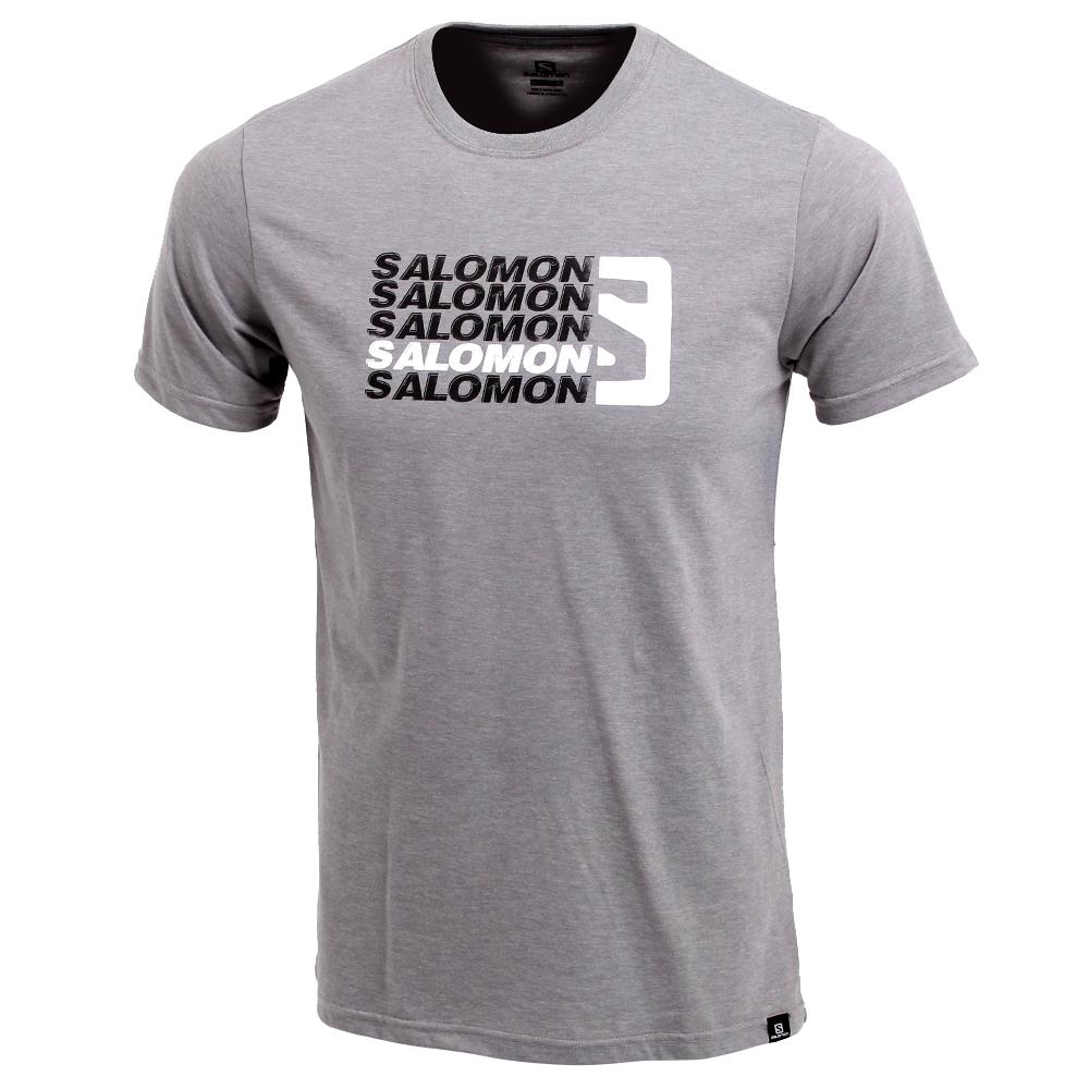 Salomon Singapore Mens T-shirts - STANDOUT SS M Grey | 56734-LXDF